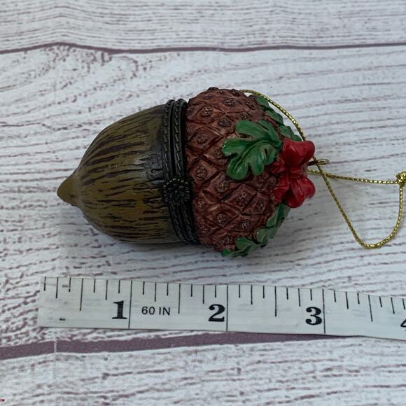 Vintage Acorn Trinket Box Christmas Tree Ornament - Picture 16 of 16